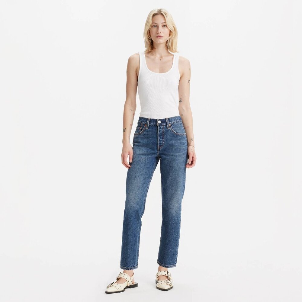 Levi's Premium 501 Original Fit Cropped Lightweight Jeans